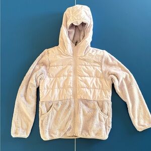 The North Face girls full zip with hoodie. Girls size L, 12.